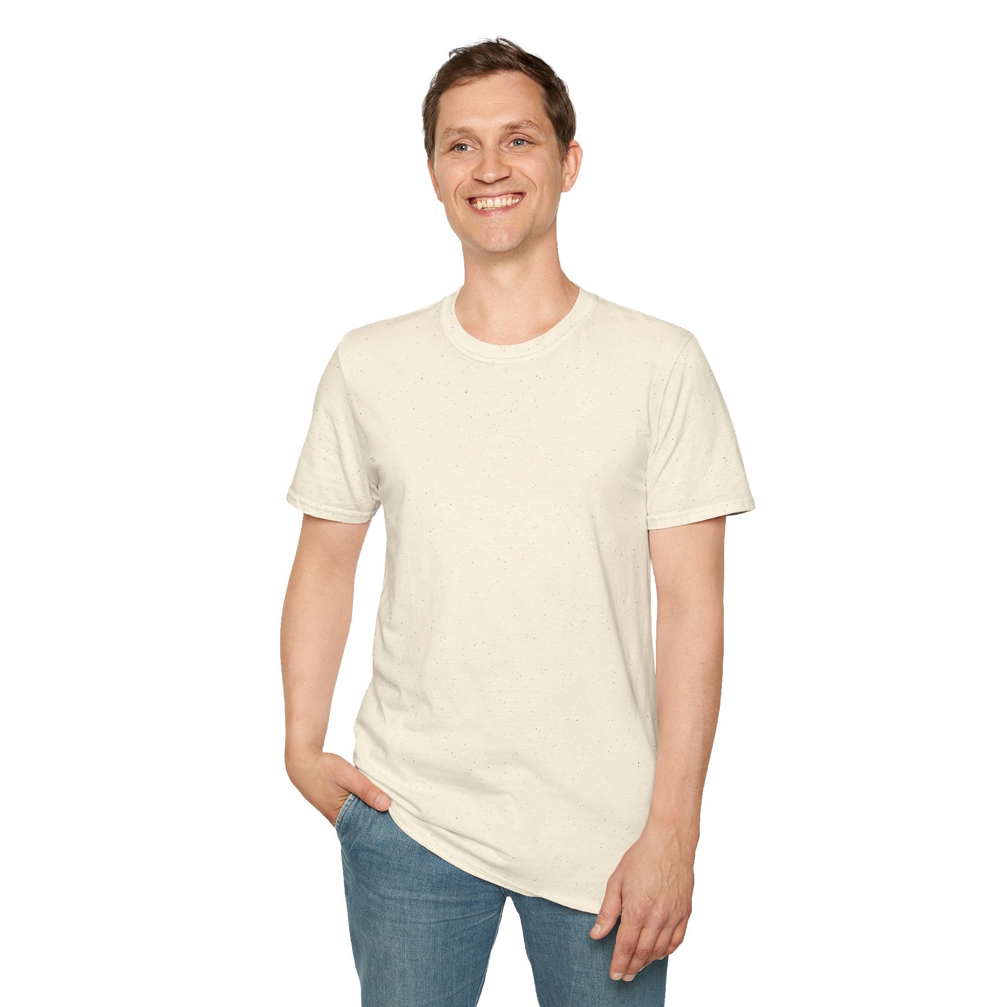 Men's Plain Tee - Brain Frog Men's Softstyle Plain T-Shirt - 100% Cotton / Cotton Blend