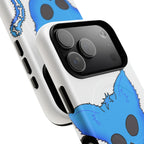 Blue Skeleton Cat Tough Magnetic Phone Case | Design by Jessica B