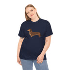 Dachshund Dog T‑Shirt — Cute Brown Sausage Dog Graphic Tee - 100% Cotton
