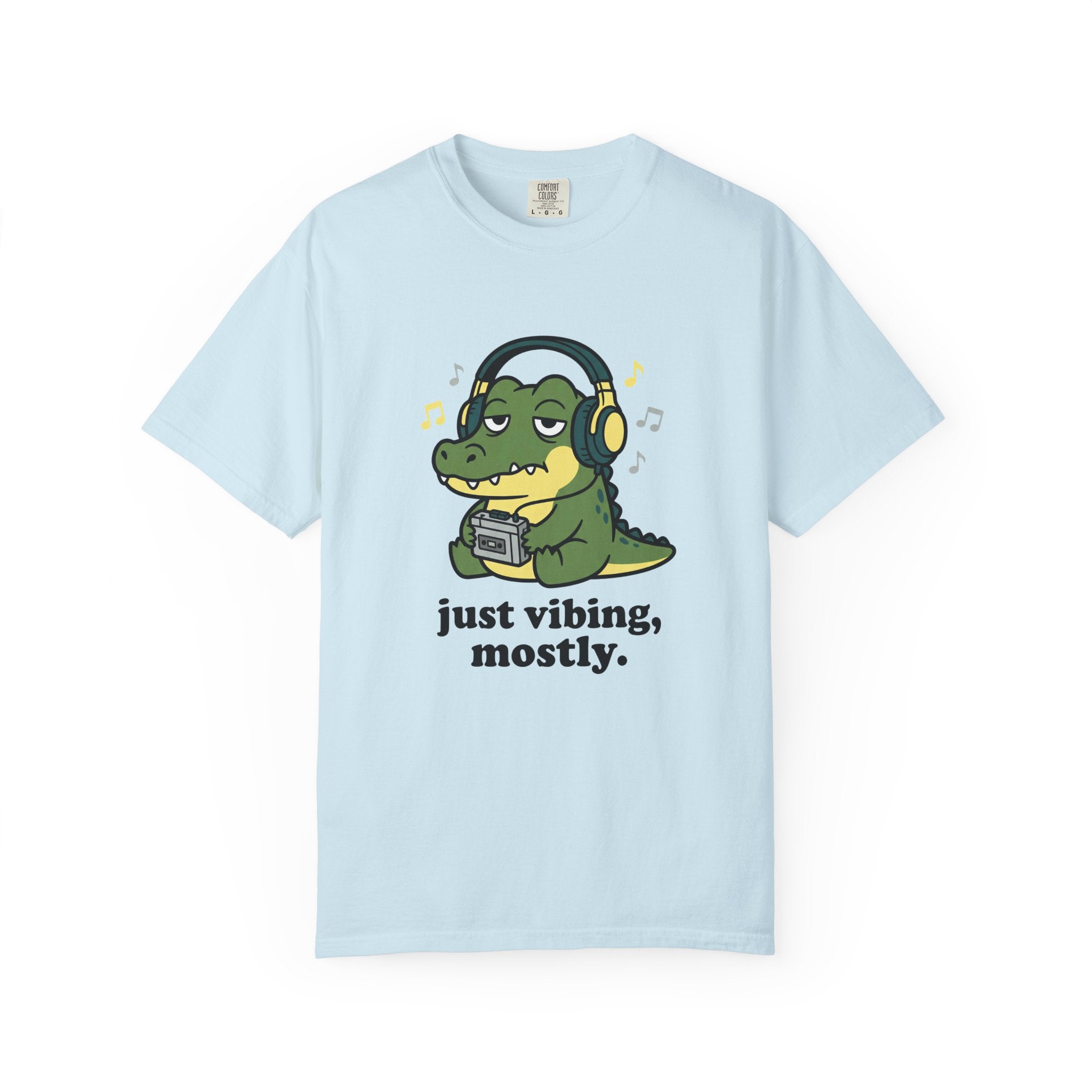Just Vibing, Mostly Crocodile T-Shirt - 100% Cotton
