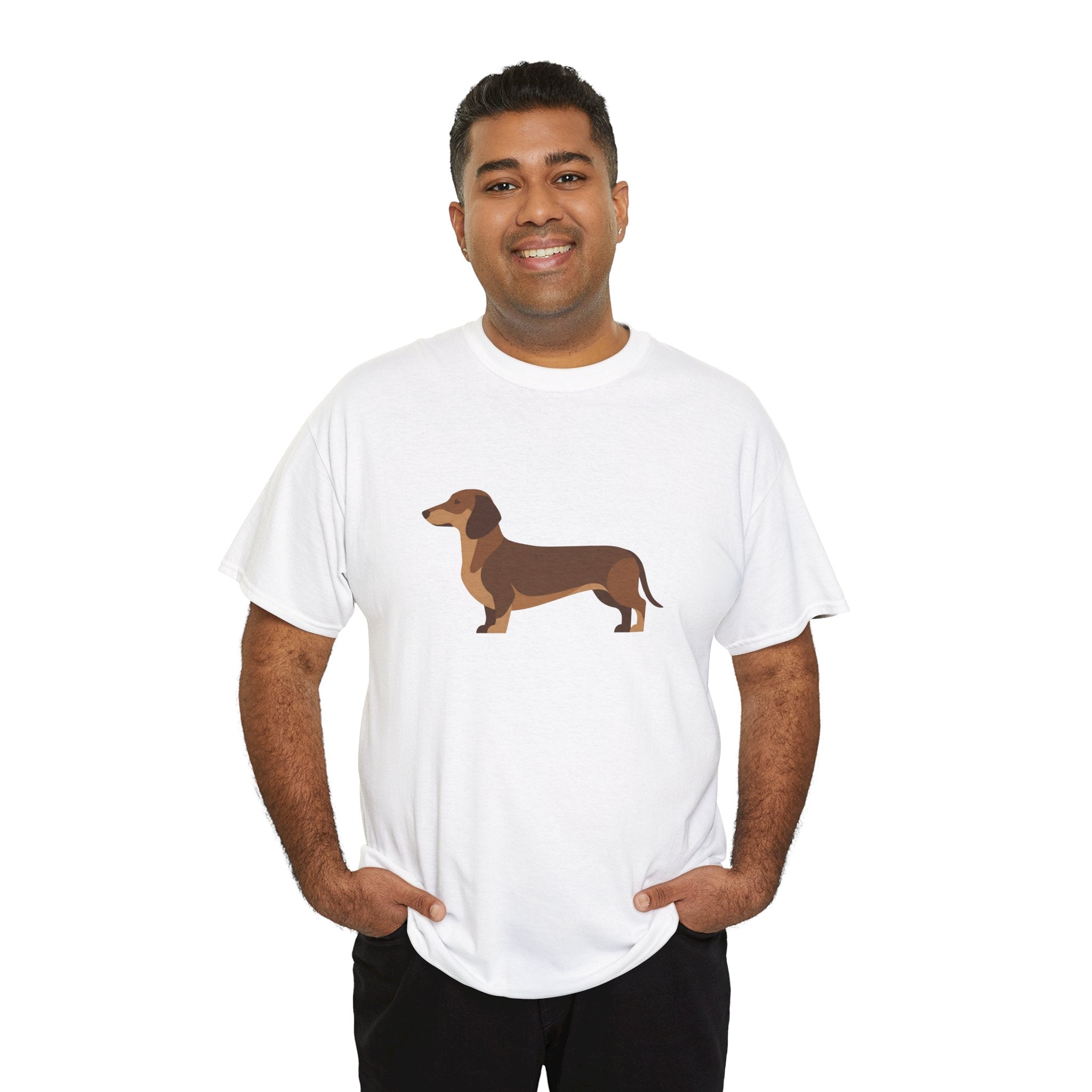 Dachshund Dog T‑Shirt — Cute Brown Sausage Dog Graphic Tee - 100% Cotton