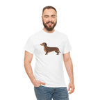 Dachshund Dog T‑Shirt — Cute Brown Sausage Dog Graphic Tee - 100% Cotton