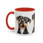 Staffy Dog Portrait Accent Coffee Mug (11/15oz) - Staffordshire Bull Terrier Portrait Mug