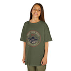Kids T-Shirt - 'Flight From Above 2017 Fighter Pilot' Vintage Airplane Design - 100% Cotton / Cotton Blend