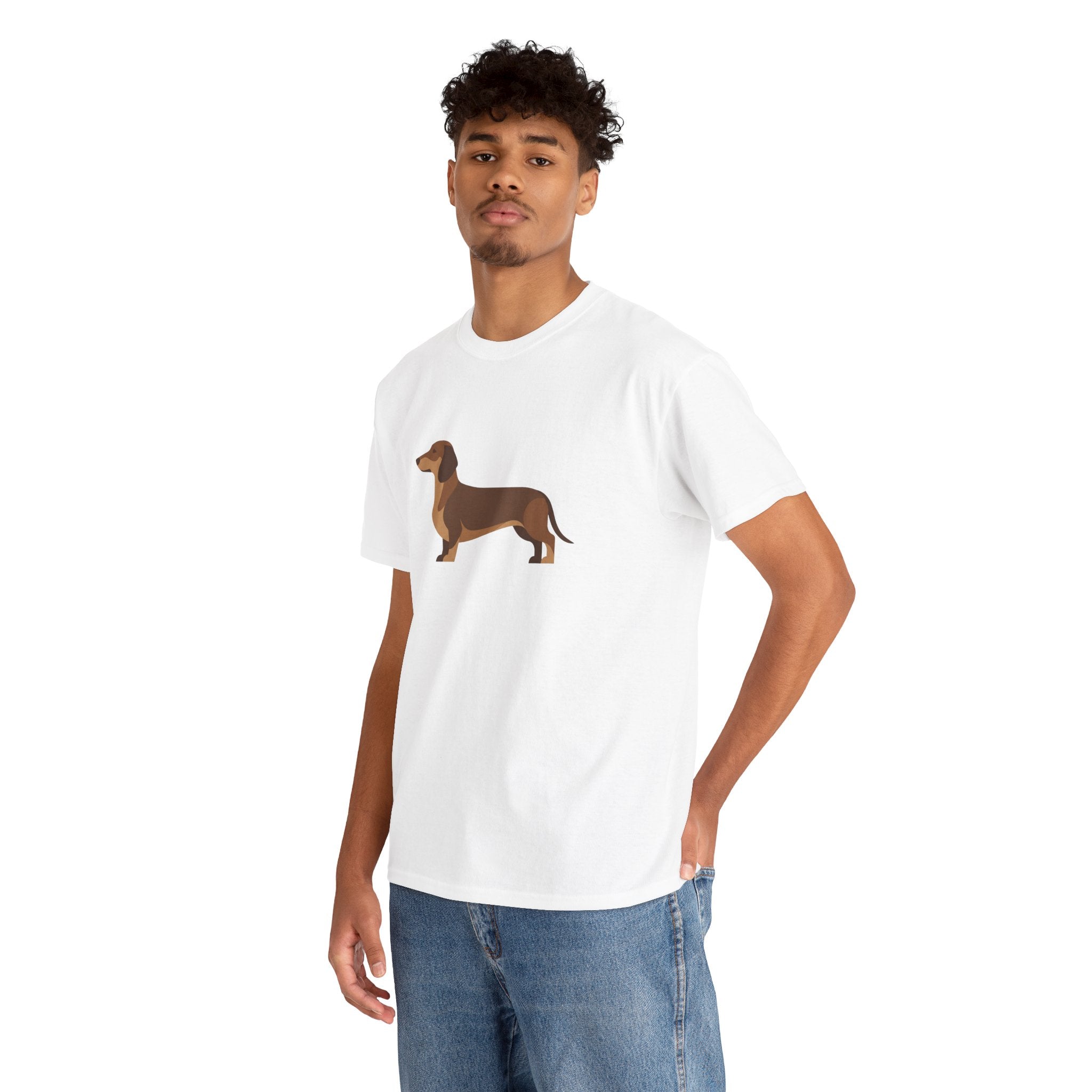 Dachshund Dog T‑Shirt — Cute Brown Sausage Dog Graphic Tee - 100% Cotton