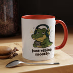 Just Vibing Mostly Mug - Cute Alligator Coffee Cup (11/15oz)