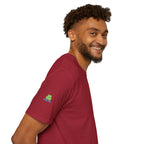 Brain Frog Design Signature T-Shirt - Small Green Brain Frog Logo Tee (Front Chest & Sleeve) - 100% Cotton / Cotton Blend