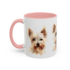 Westie Watercolor Accent Coffee Mug - Cute West Highland Terrier Dog Lover Gift (11/15oz)