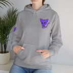 Purple Skeleton Cat Hoodie – Cute Spooky Graphic Sweatshirt - Unique Brand Design