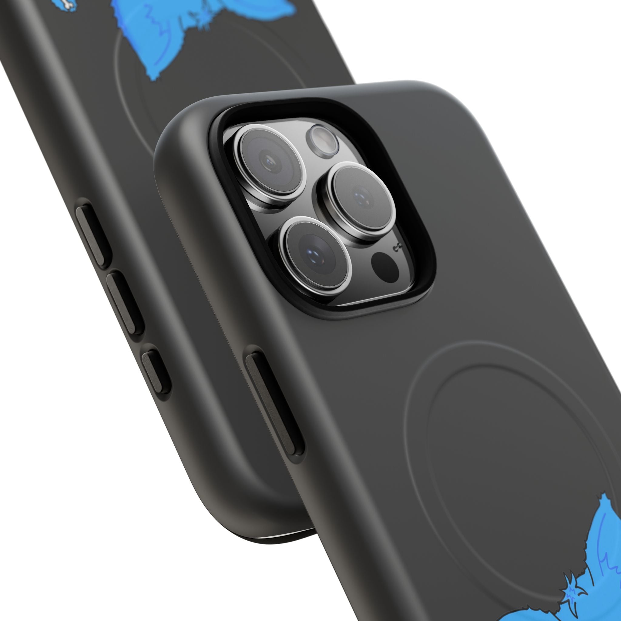 Blue Skeleton Cat Tough Magnetic Phone Case | Unique Design to Brain Frog