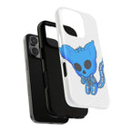 Blue Skeleton Cat Tough Magnetic Phone Case | Design by Jessica B