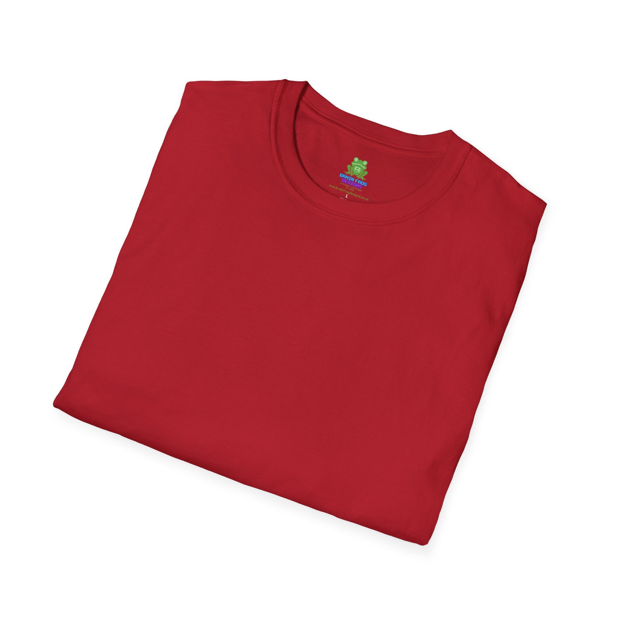 Woman's Plain Tee - Brain Frog Woman's Softstyle Plain T-Shirt - 100% Cotton / Cotton Blend - White / Black / Navy / Grey - 12 colours available