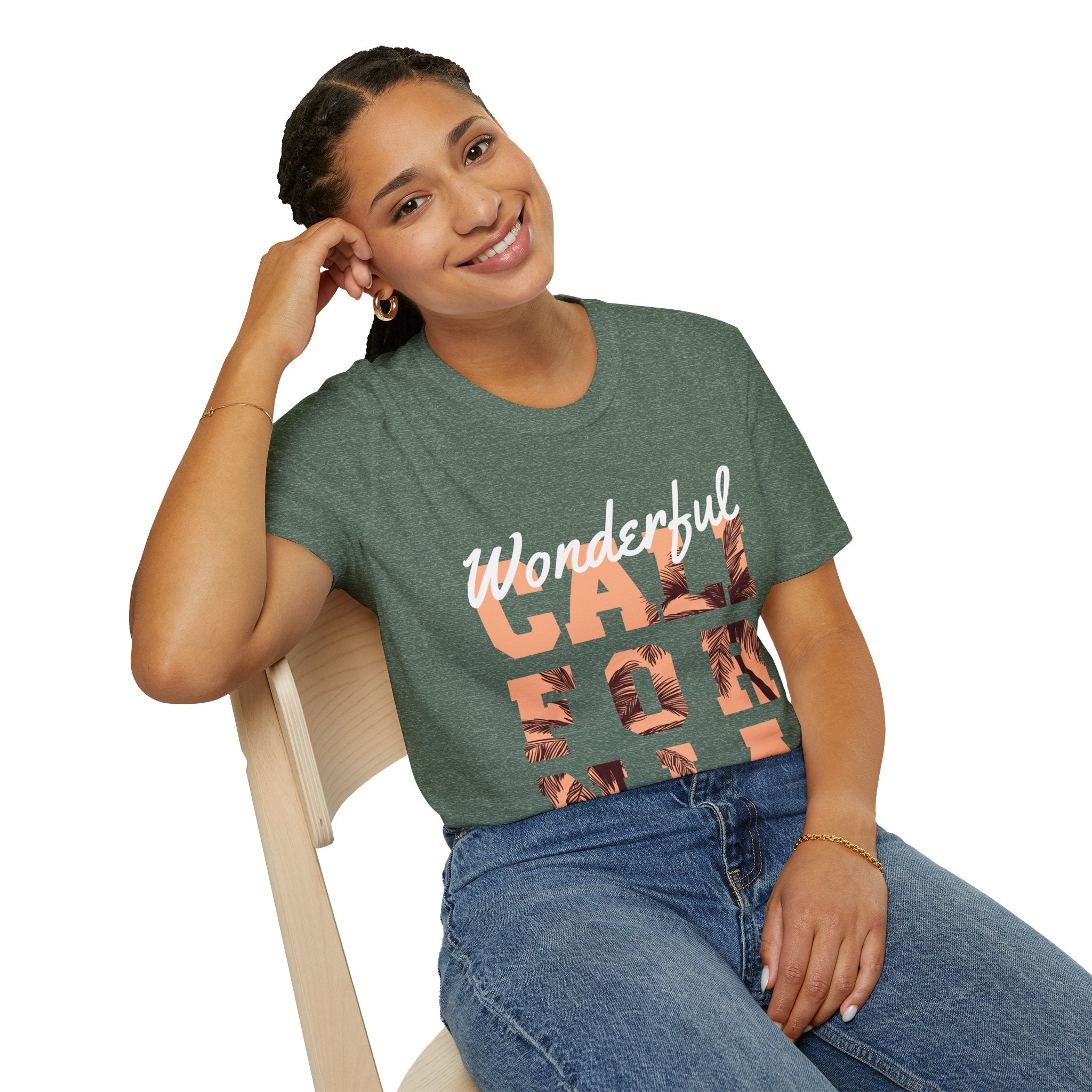 California Palm Photo Tee - Vintage Sunset Graphic T-Shirt - 100% Cotton