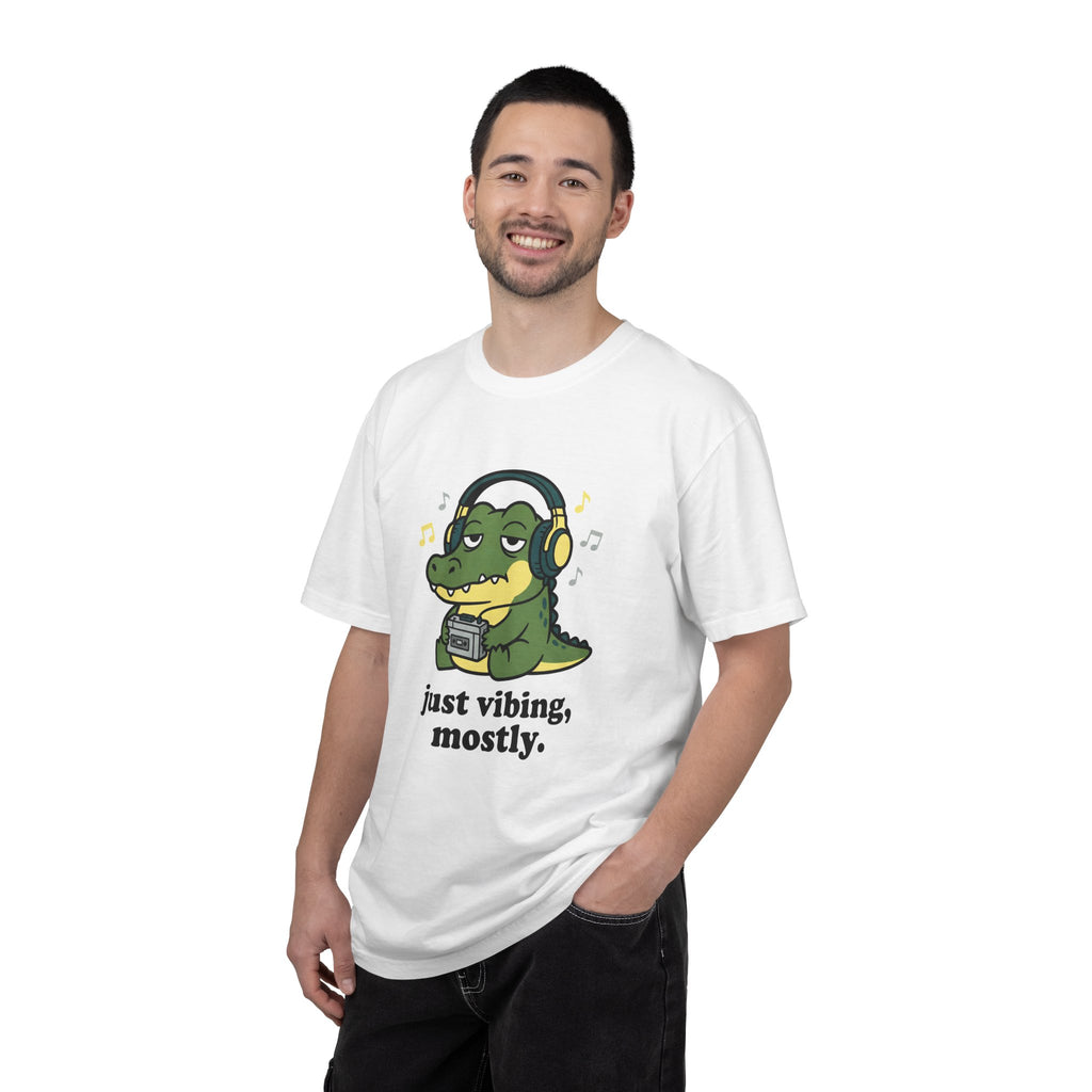 Just Vibing, Mostly Crocodile T-Shirt - 100% Cotton