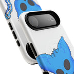 Blue Skeleton Cat Tough Magnetic Phone Case | Design by Jessica B