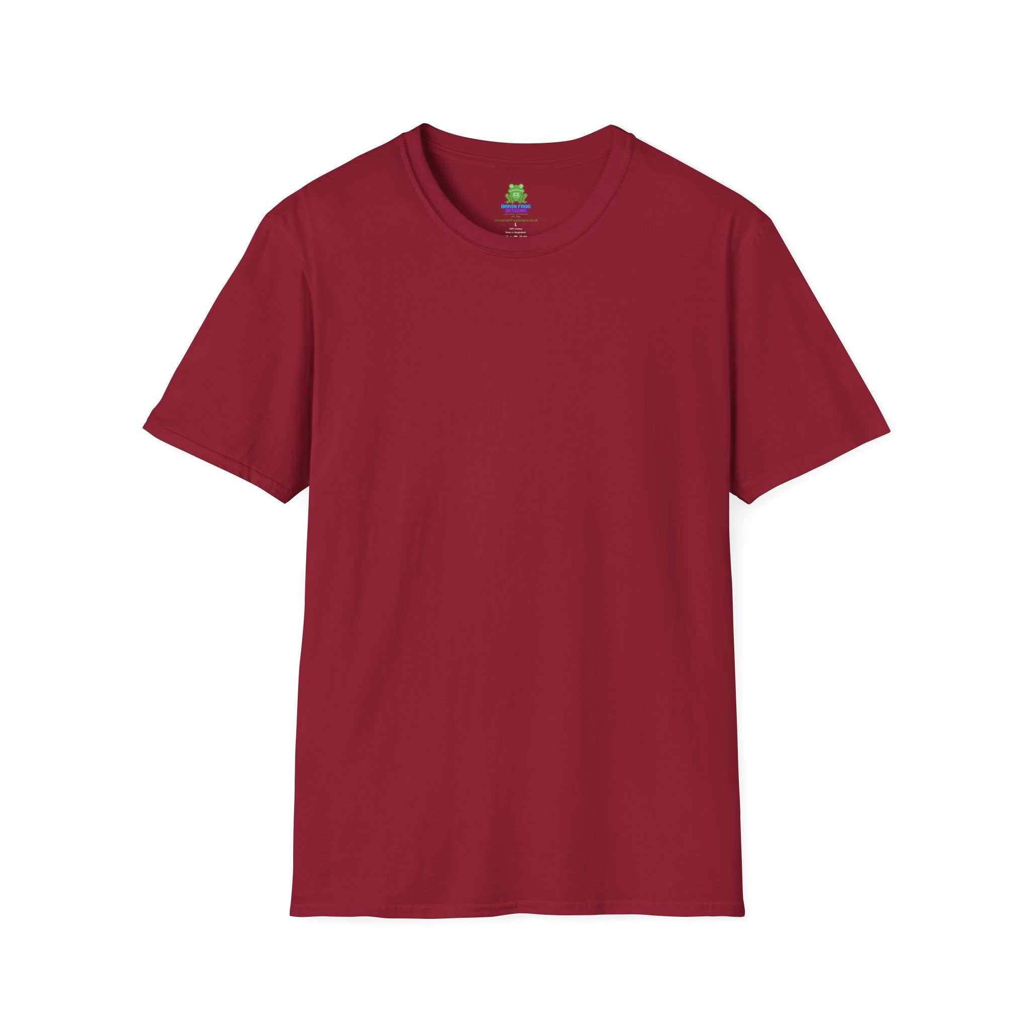 Men's Plain Tee - Brain Frog Men's Softstyle Plain T-Shirt - 100% Cotton / Cotton Blend