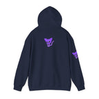Purple Skeleton Cat Hoodie – Cute Spooky Graphic Sweatshirt