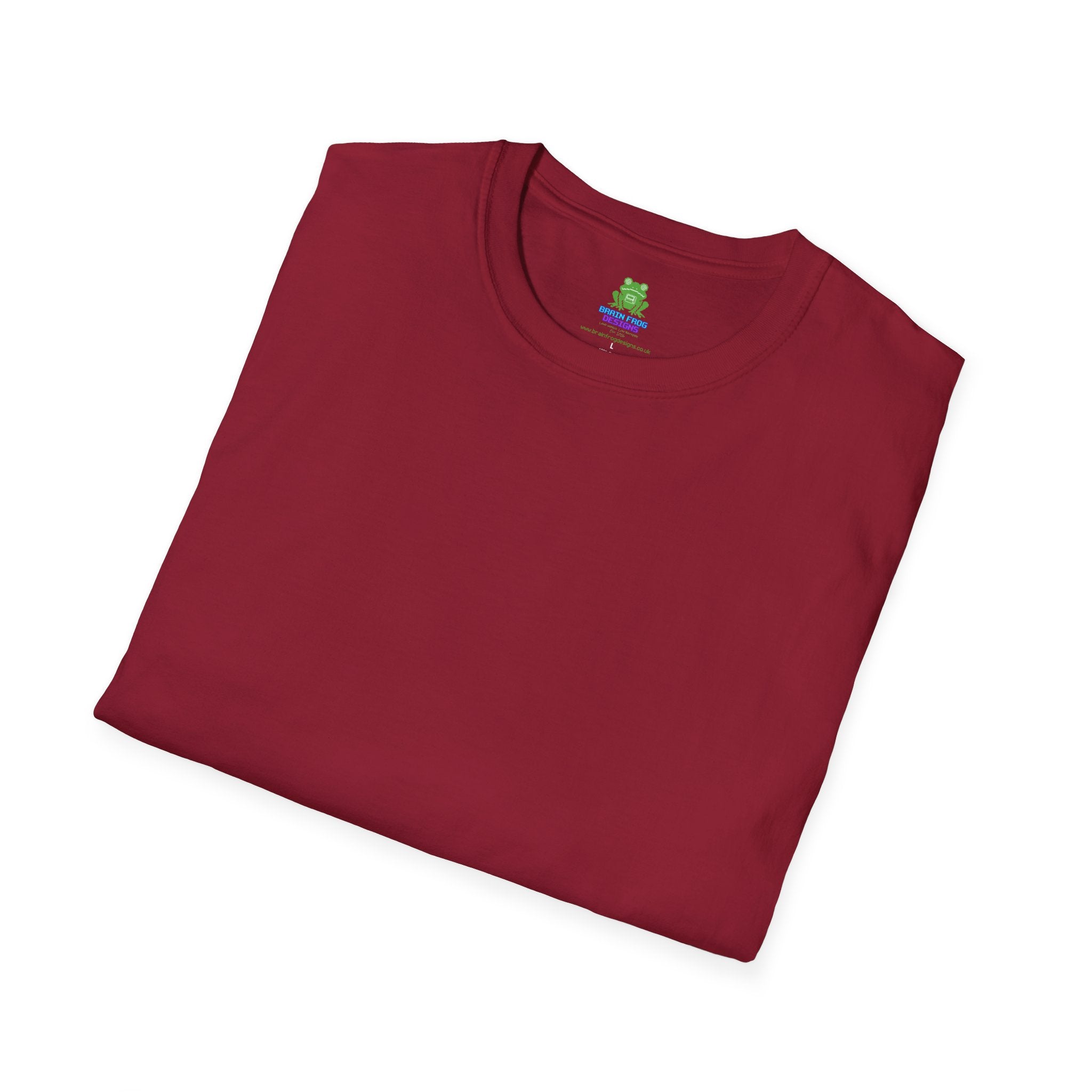 Men's Plain Tee - Brain Frog Men's Softstyle Plain T-Shirt - 100% Cotton / Cotton Blend