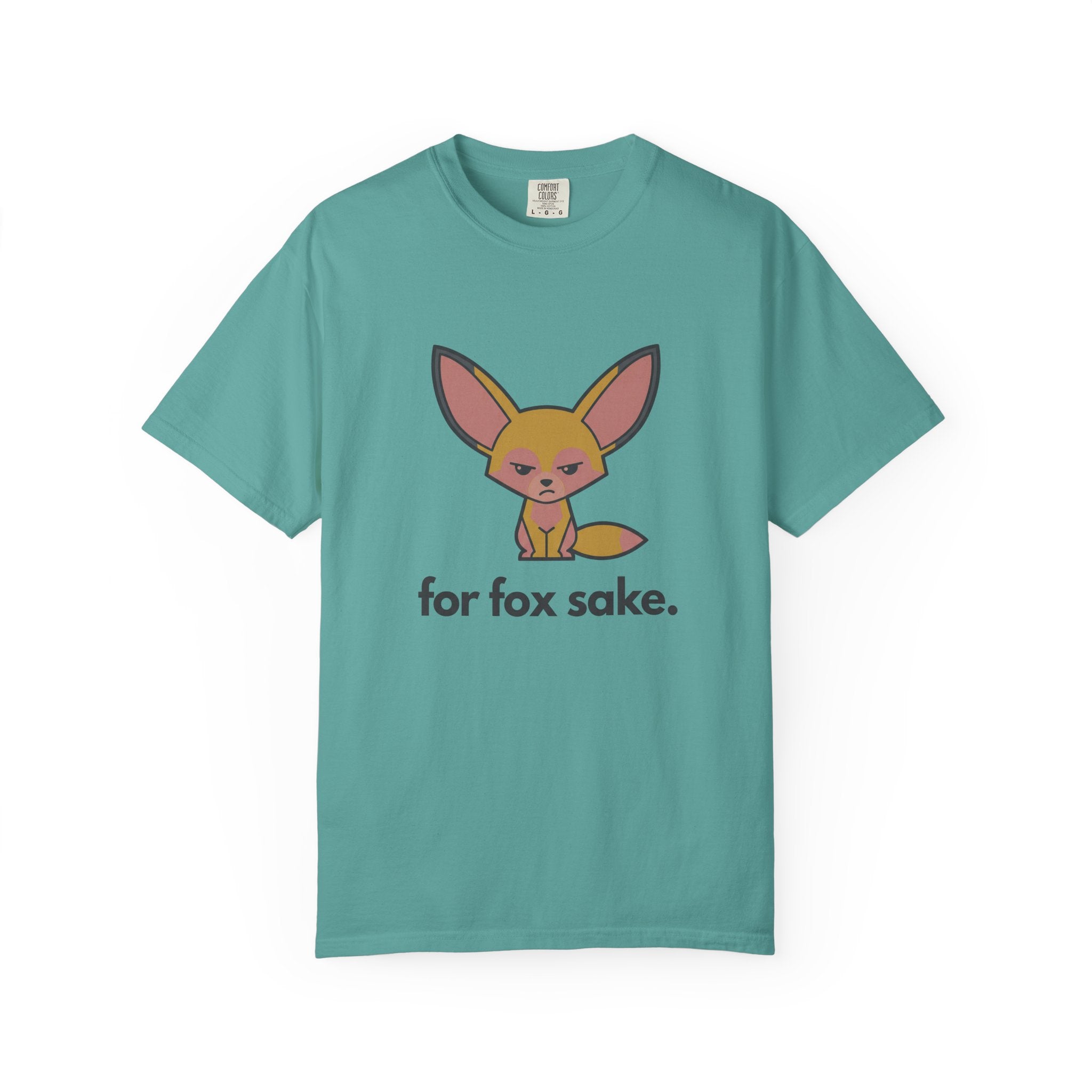 For Fox Sake T-Shirt - Cute Cartoon Fox Graphic Tee - 100% Cotton