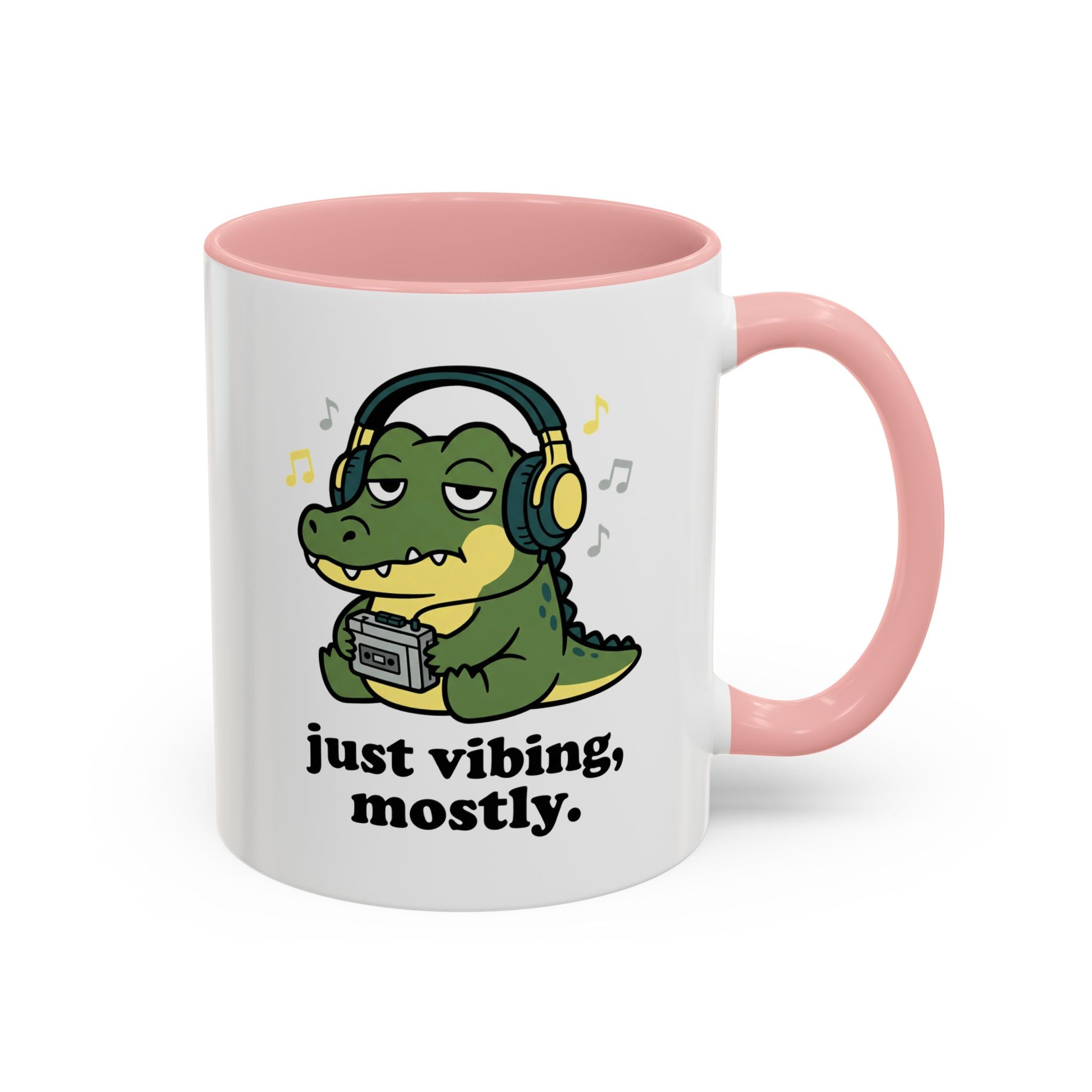 Just Vibing Mostly Mug - Cute Alligator Coffee Cup (11/15oz)