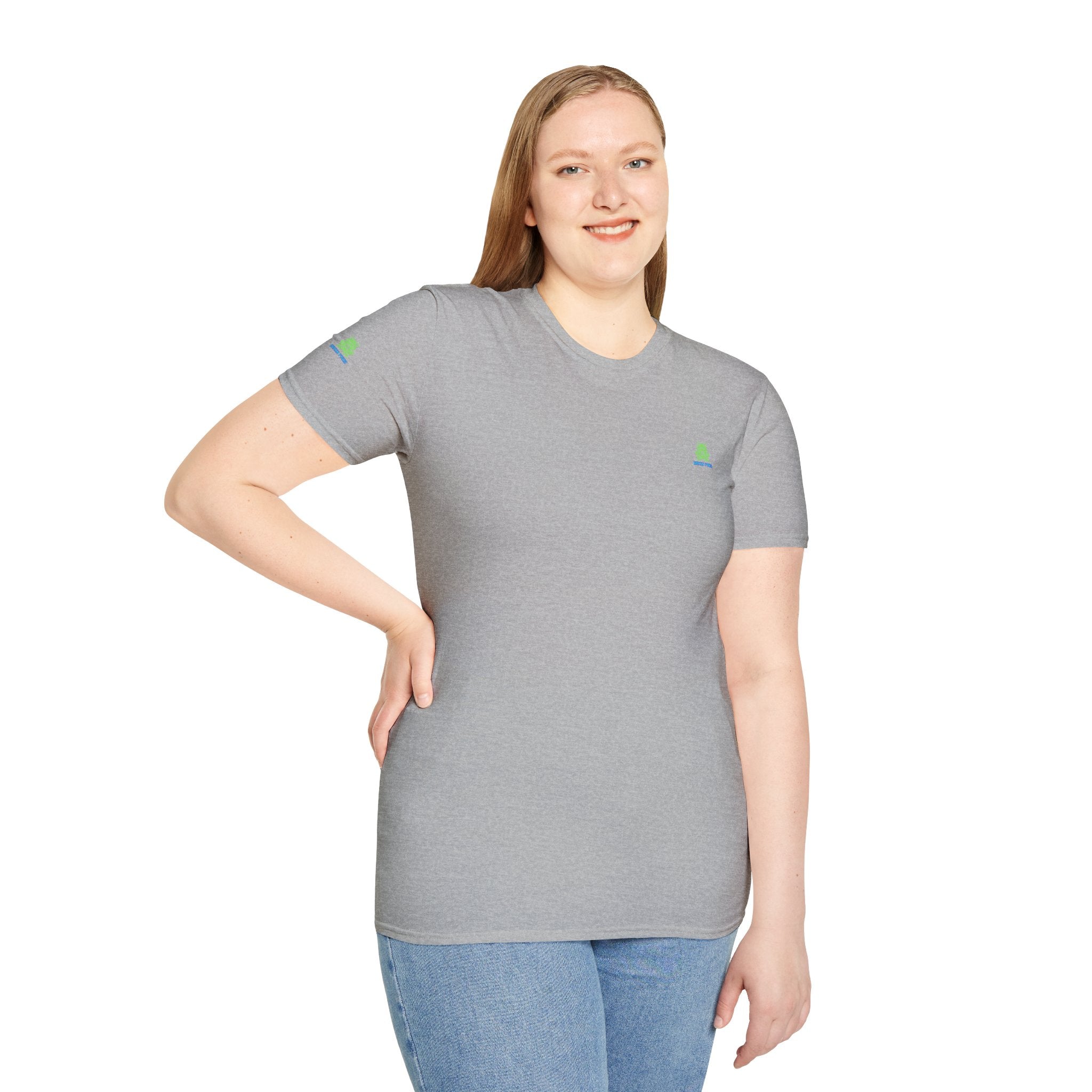 Brain Frog Design Signature T-Shirt - Small Green Brain Frog Logo Tee (Front Chest & Sleeve) - 100% Cotton