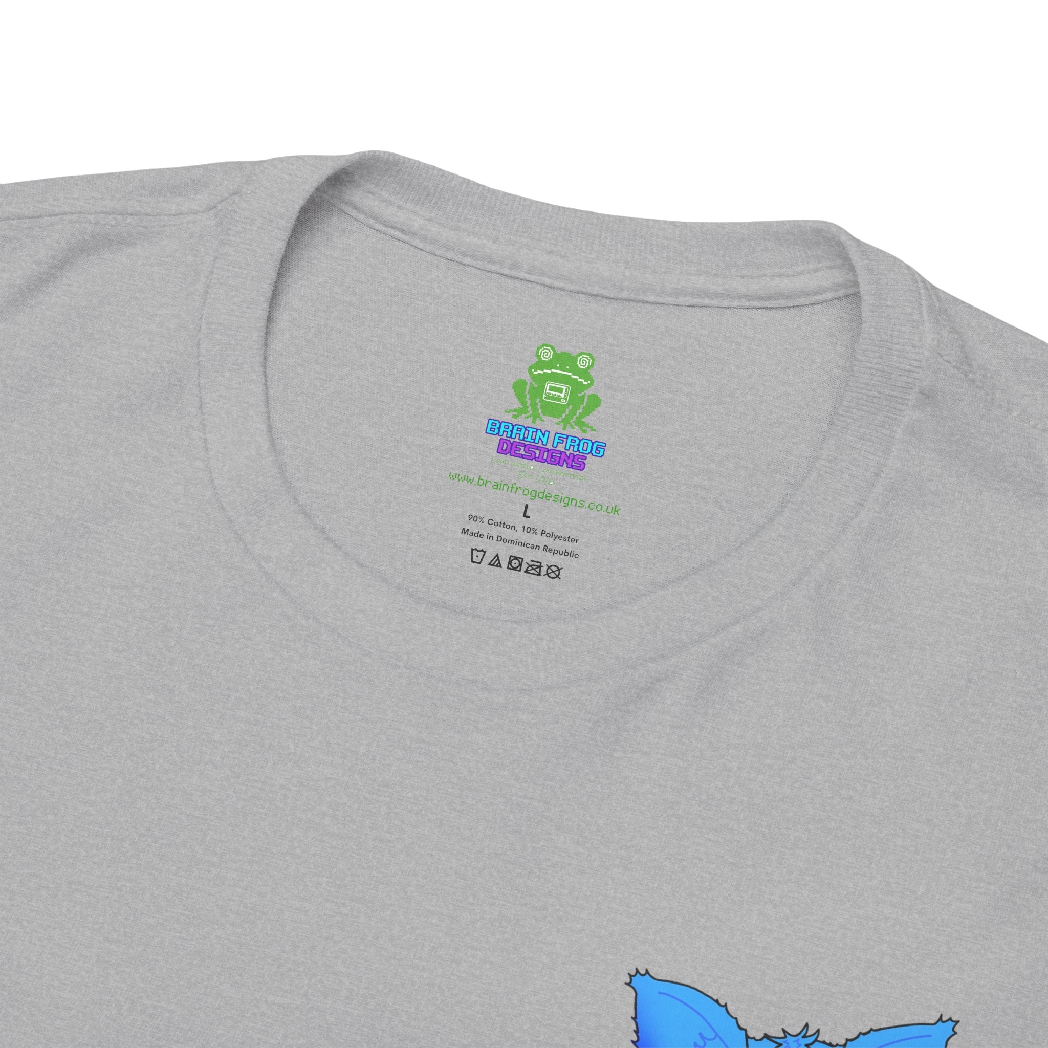 Blue Skeleton Cat Graphic Tee - Cute Creepy Kitty Shirt - 100% Cotton