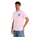 Blue Skeleton Cat Graphic Tee - Cute Creepy Kitty Shirt - 100% Cotton