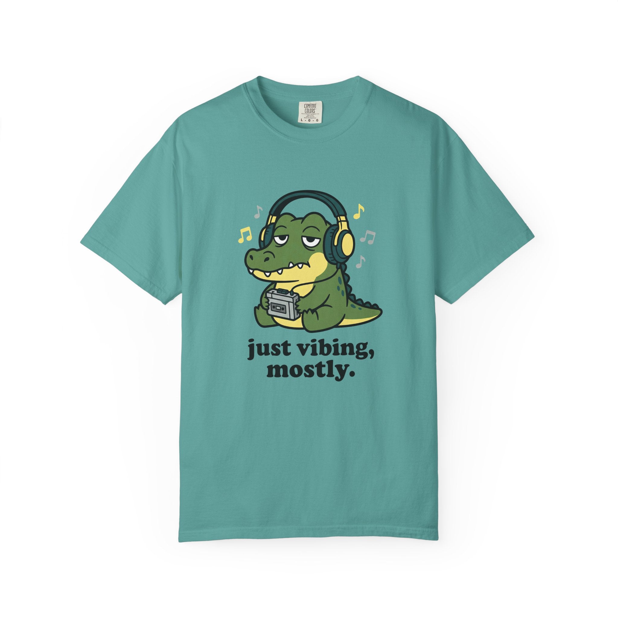Just Vibing, Mostly Crocodile T-Shirt - 100% Cotton