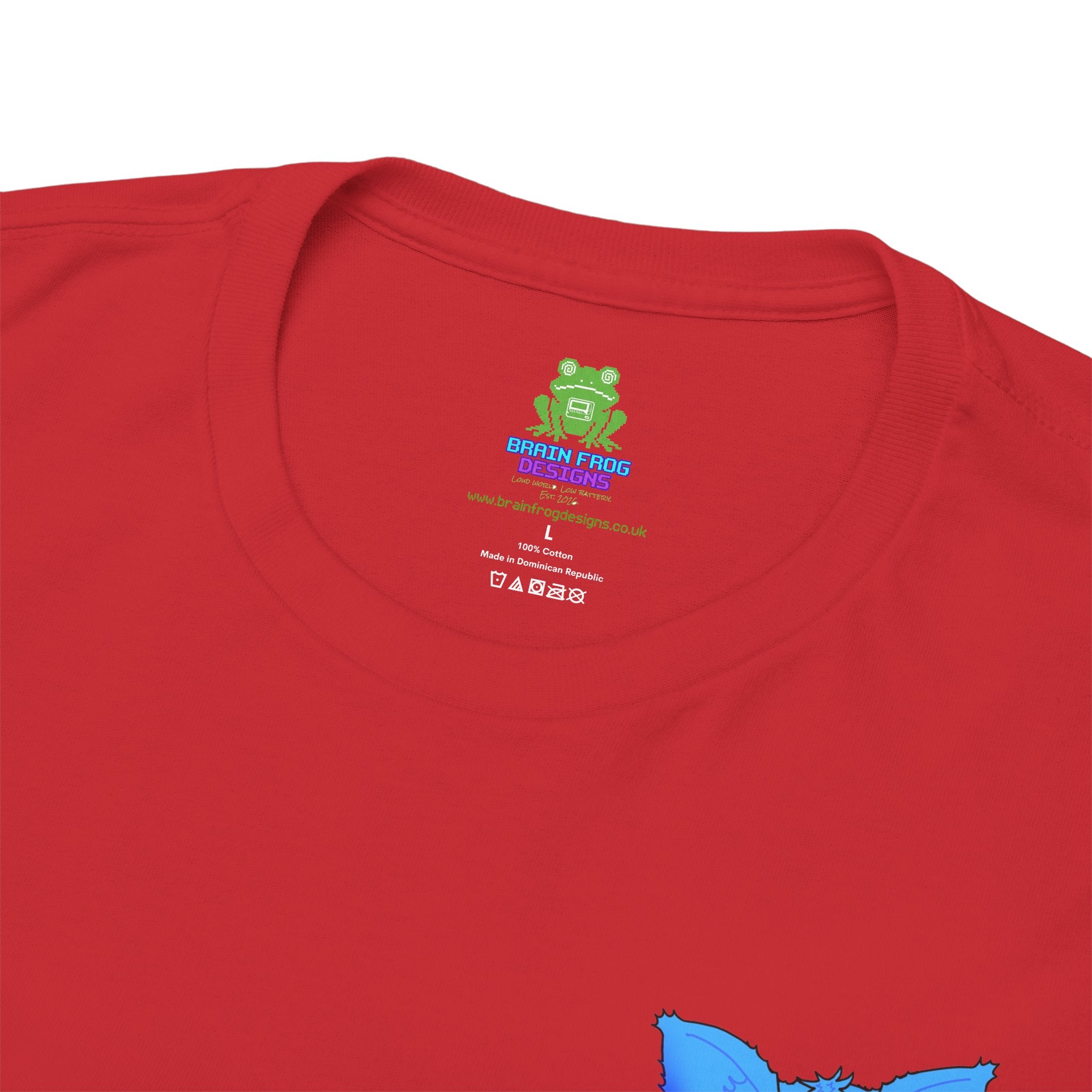 Blue Skeleton Cat Graphic Tee - Cute Creepy Kitty Shirt - 100% Cotton