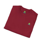 Brain Frog Design Signature T-Shirt - Small Green Brain Frog Logo Tee (Front Chest & Sleeve) - 100% Cotton