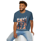 California Palm Photo Tee - Vintage Sunset Graphic T-Shirt - 100% Cotton