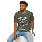 Retro Garage Muscle Car T-Shirt - Classic Speedway Vintage Auto Tee -100% Cotton