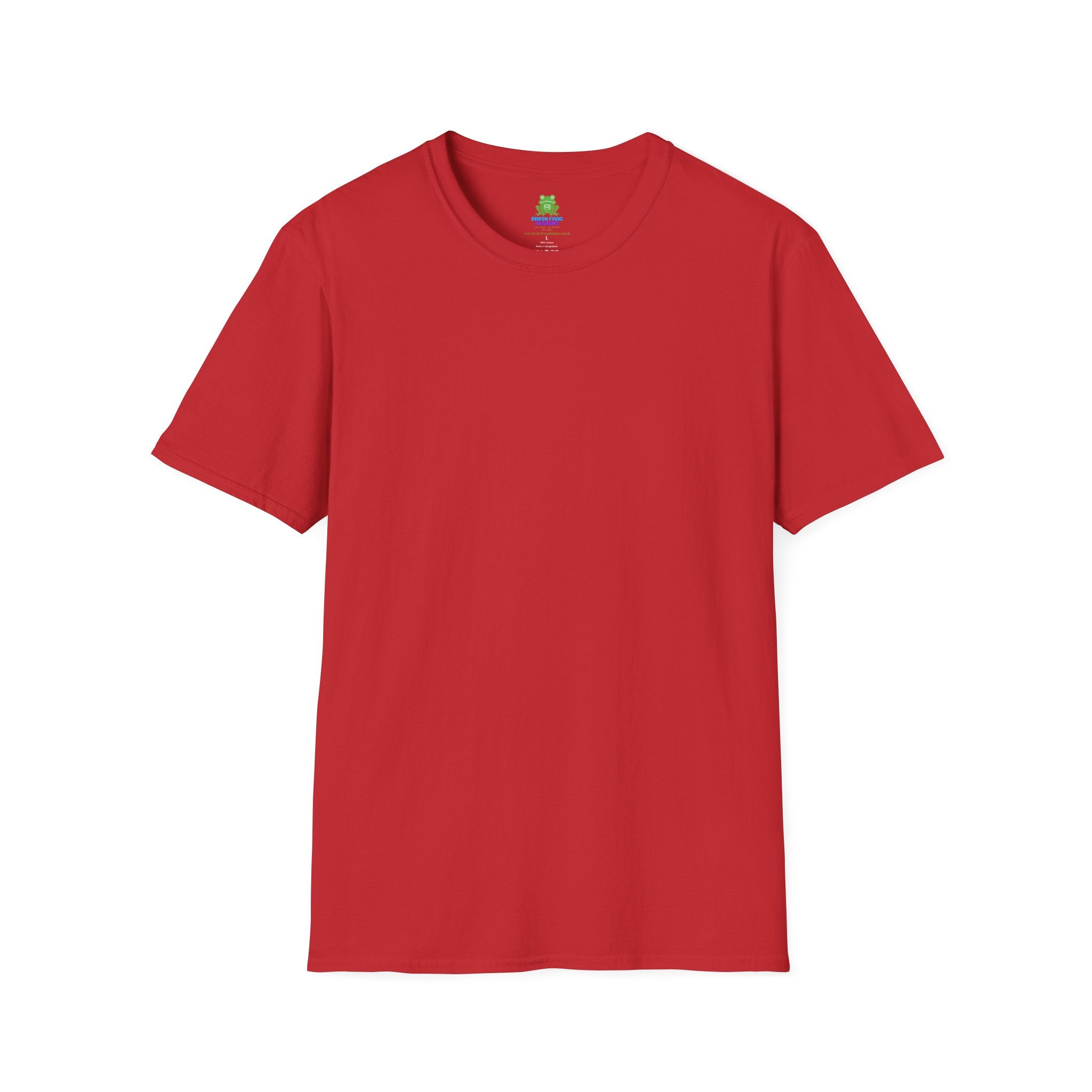Men's Plain Tee - Brain Frog Men's Softstyle Plain T-Shirt - 100% Cotton / Cotton Blend