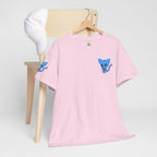 Blue Skeleton Cat Graphic Tee - Cute Creepy Kitty Shirt - 100% Cotton