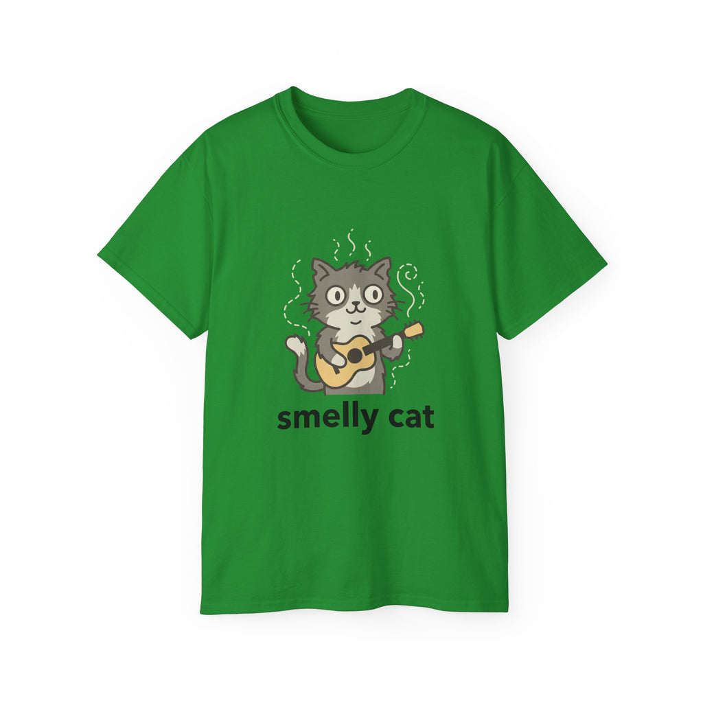 Smelly Cat Guitar Cat T-Shirt - Funny Friends Parody Tee for Fans - 100% Cotton