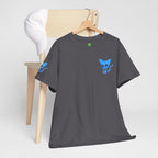 Blue Skeleton Cat Graphic Tee - Cute Creepy Kitty Shirt - 100% Cotton