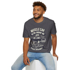 Retro Garage Muscle Car T-Shirt - Classic Speedway Vintage Auto Tee -100% Cotton