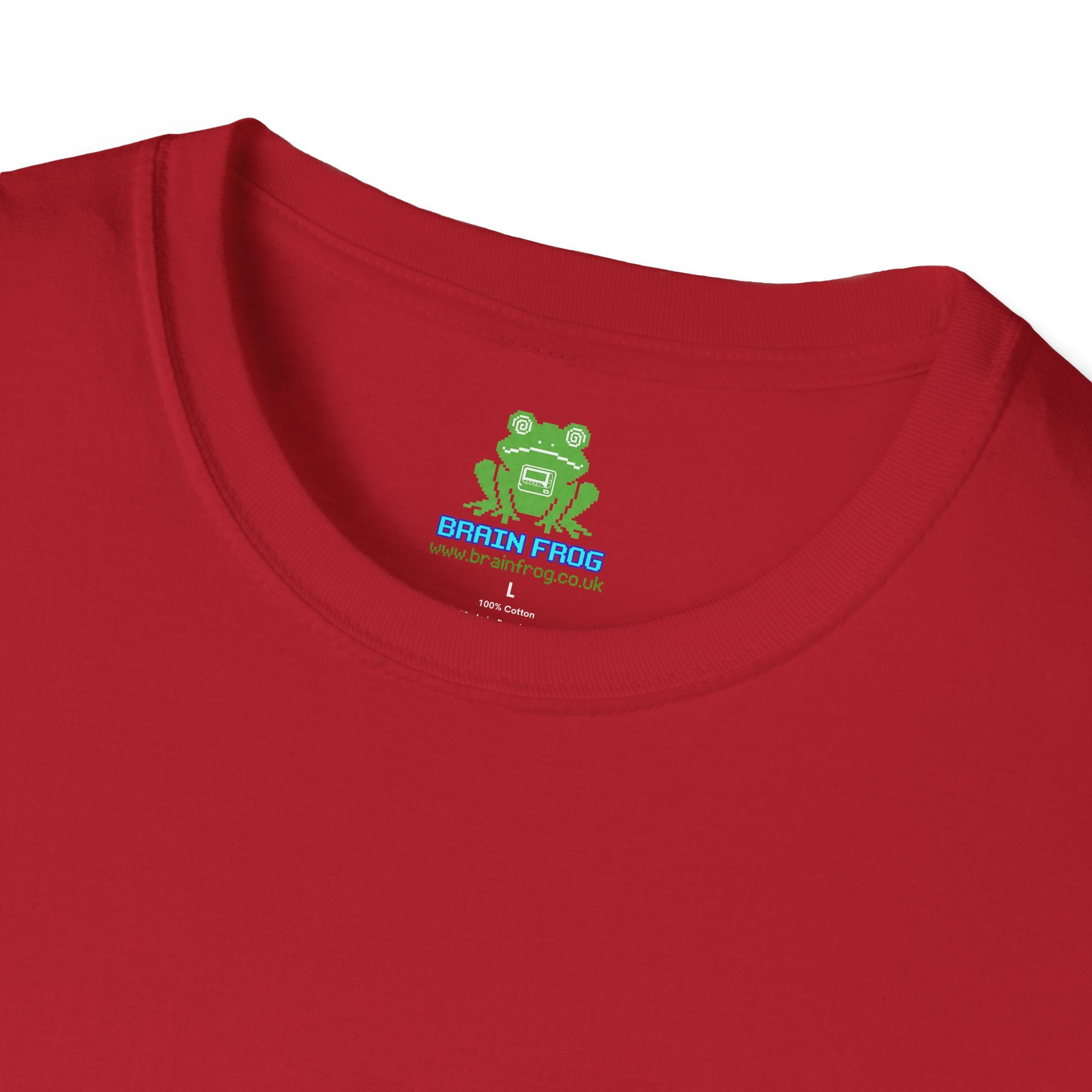 Woman's Plain Tee - Brain Frog Woman's Softstyle Plain T-Shirt - 100% Cotton / Cotton Blend - White / Black / Navy / Grey - 12 colours available