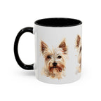 Westie Watercolor Accent Coffee Mug - Cute West Highland Terrier Dog Lover Gift (11/15oz)