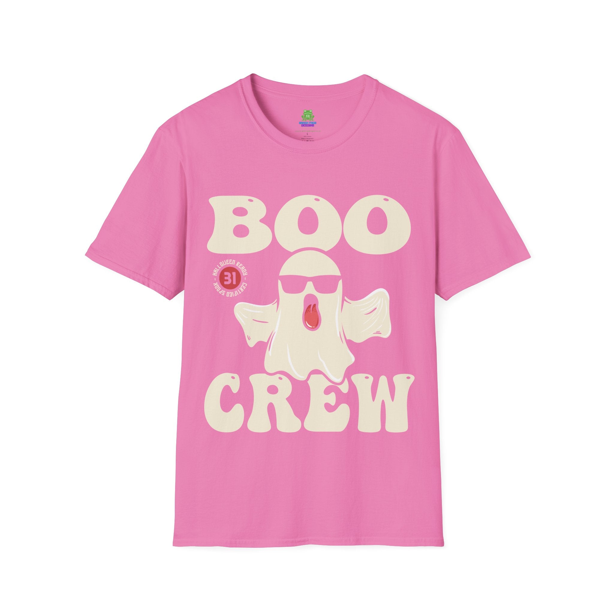 Boo Crew Halloween T-Shirt - Cool Ghost Graphic Tee - 100% Cotton / Cotton Blend