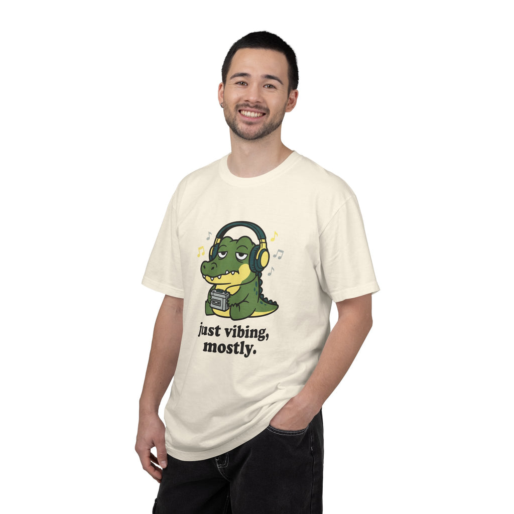 Just Vibing, Mostly Crocodile T-Shirt - 100% Cotton