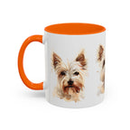 Westie Watercolor Accent Coffee Mug - Cute West Highland Terrier Dog Lover Gift (11/15oz)