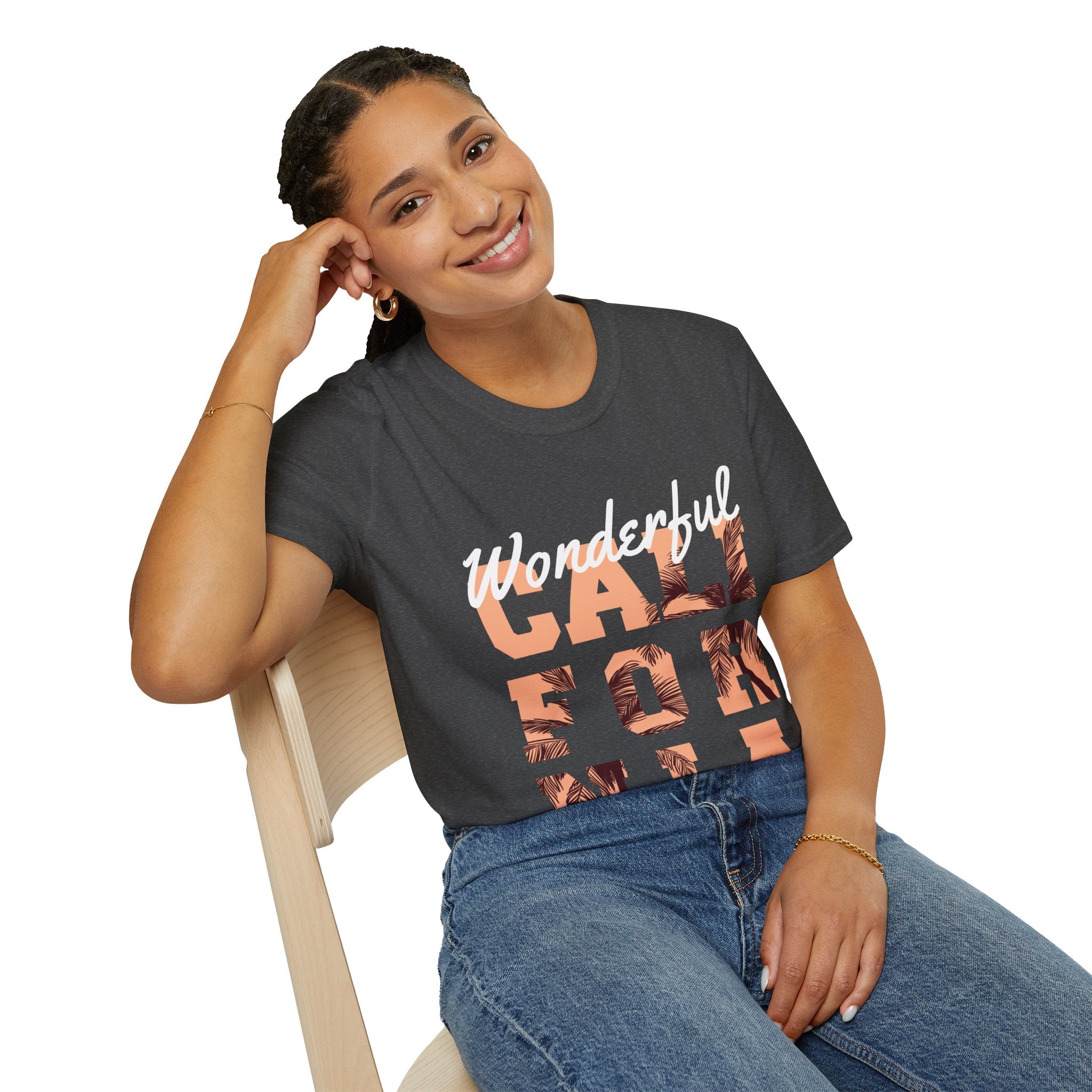 California Palm Photo Tee - Vintage Sunset Graphic T-Shirt - 100% Cotton