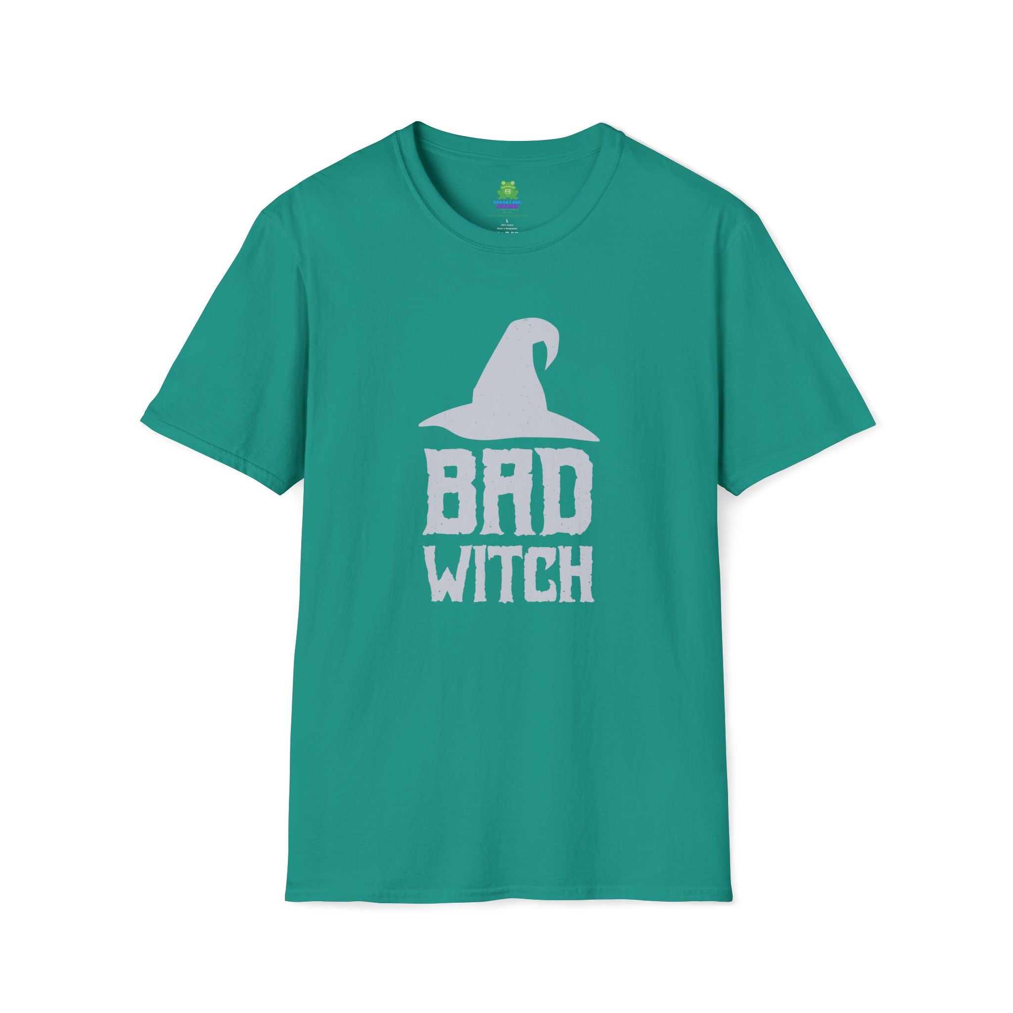 Bad Witch T-Shirt - Witch Hat Graphic Halloween Tee - 100% Cotton / Cotton Blend