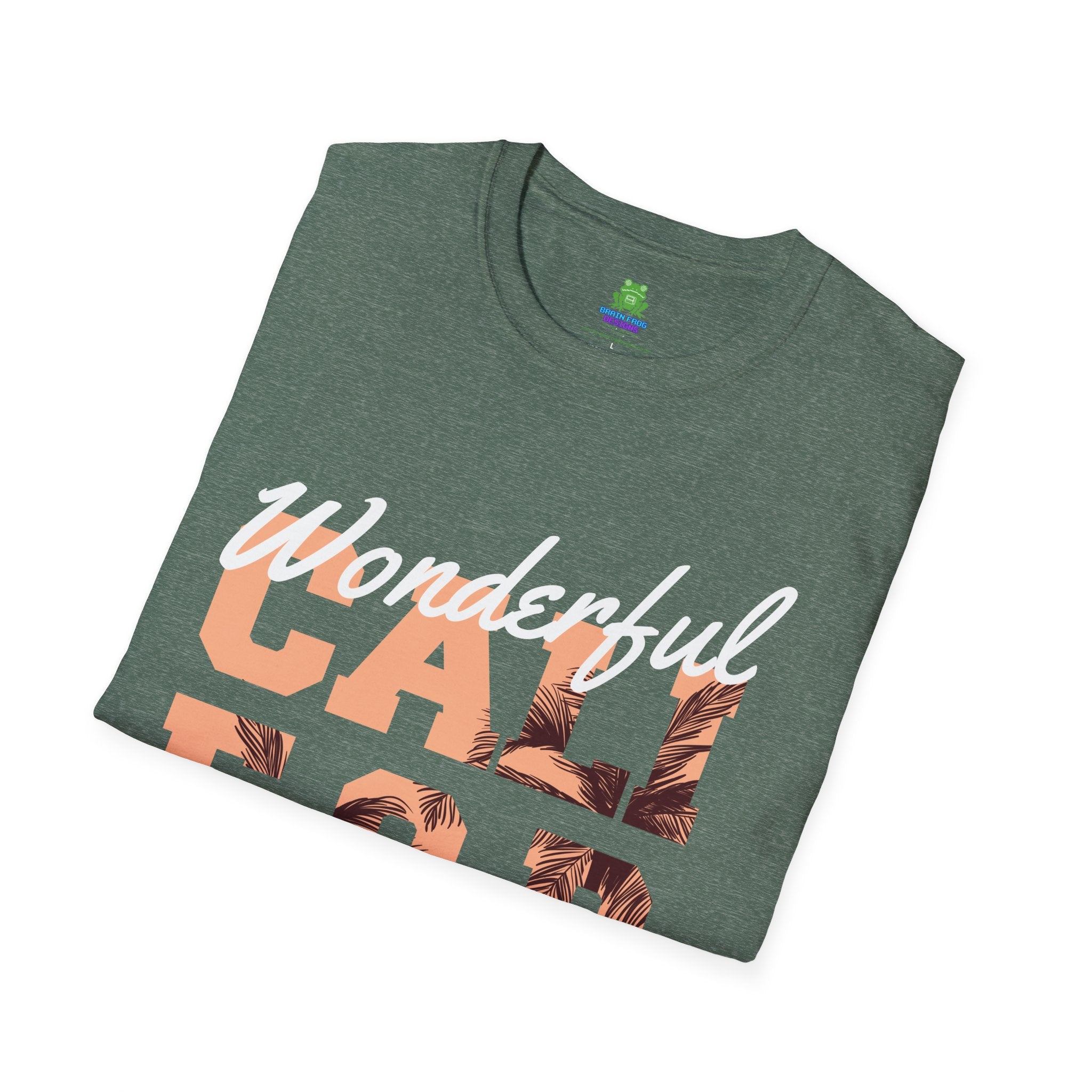 California Palm Photo Tee - Vintage Sunset Graphic T-Shirt - 100% Cotton