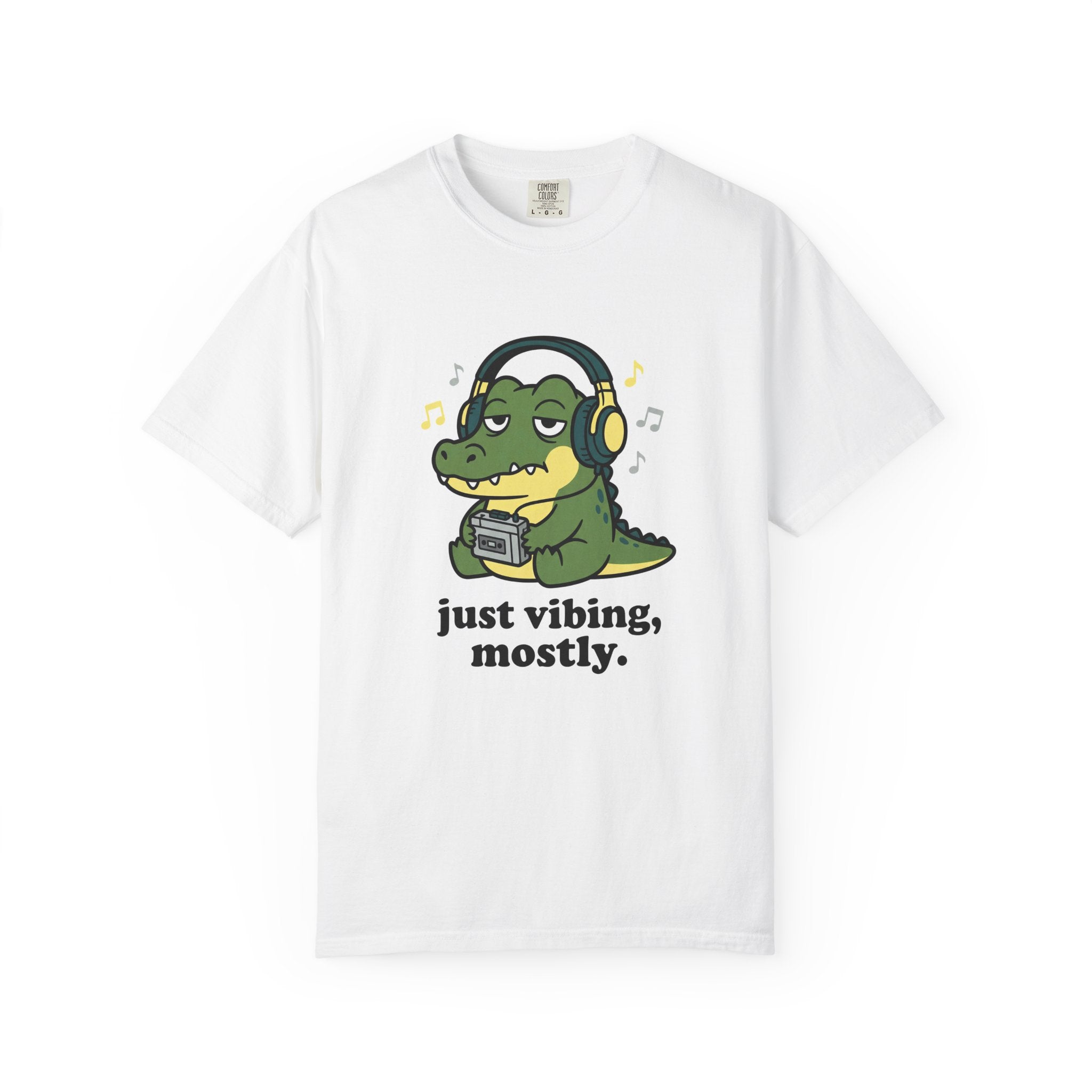 Just Vibing, Mostly Crocodile T-Shirt - 100% Cotton