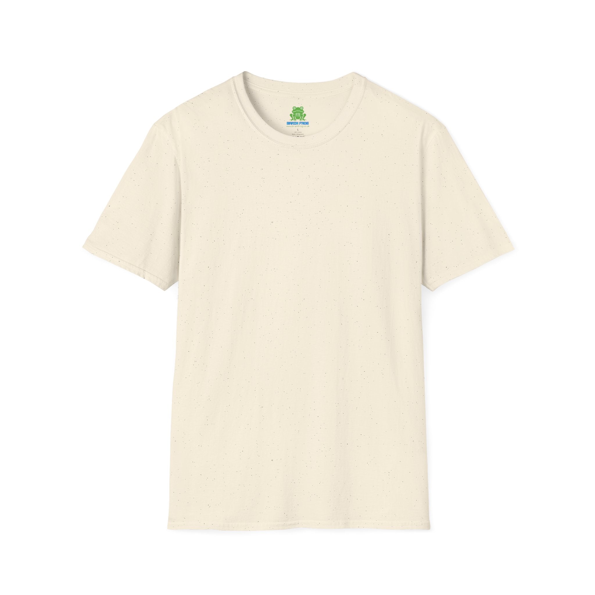 Woman's Plain Tee - Brain Frog Woman's Softstyle Plain T-Shirt - 100% Cotton / Cotton Blend - White / Black / Navy / Grey - 12 colours available