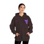 Purple Skeleton Cat Hoodie – Cute Spooky Graphic Sweatshirt - Unique Brand Design