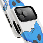 Blue Skeleton Cat Tough Magnetic Phone Case | Design by Jessica B