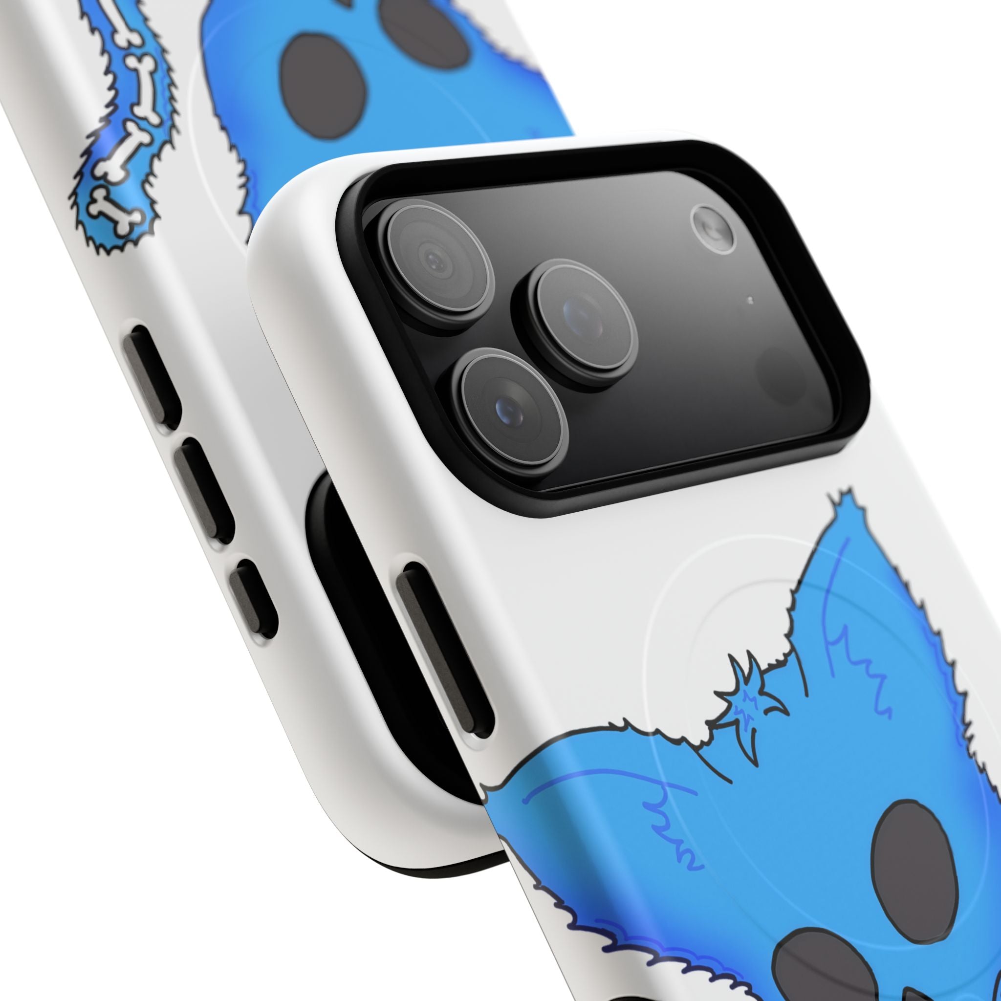 Blue Skeleton Cat Tough Magnetic Phone Case | Design by Jessica B